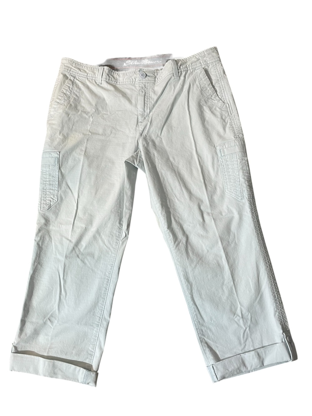 TT2- Eddie Bauer Slightly Curvy Crop Women’s light blue Casual Pants